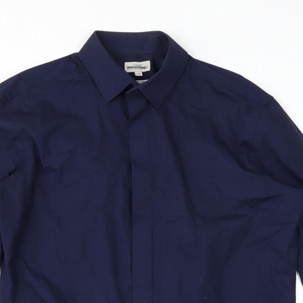 NEXT Mens Blue    Dress Shirt Size M  - stretch fabric