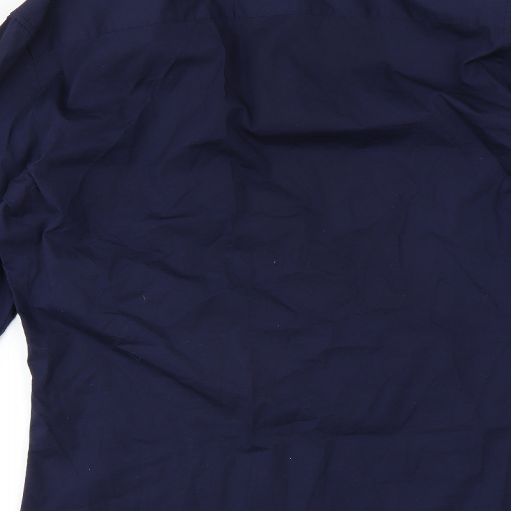 NEXT Mens Blue    Dress Shirt Size M  - stretch fabric