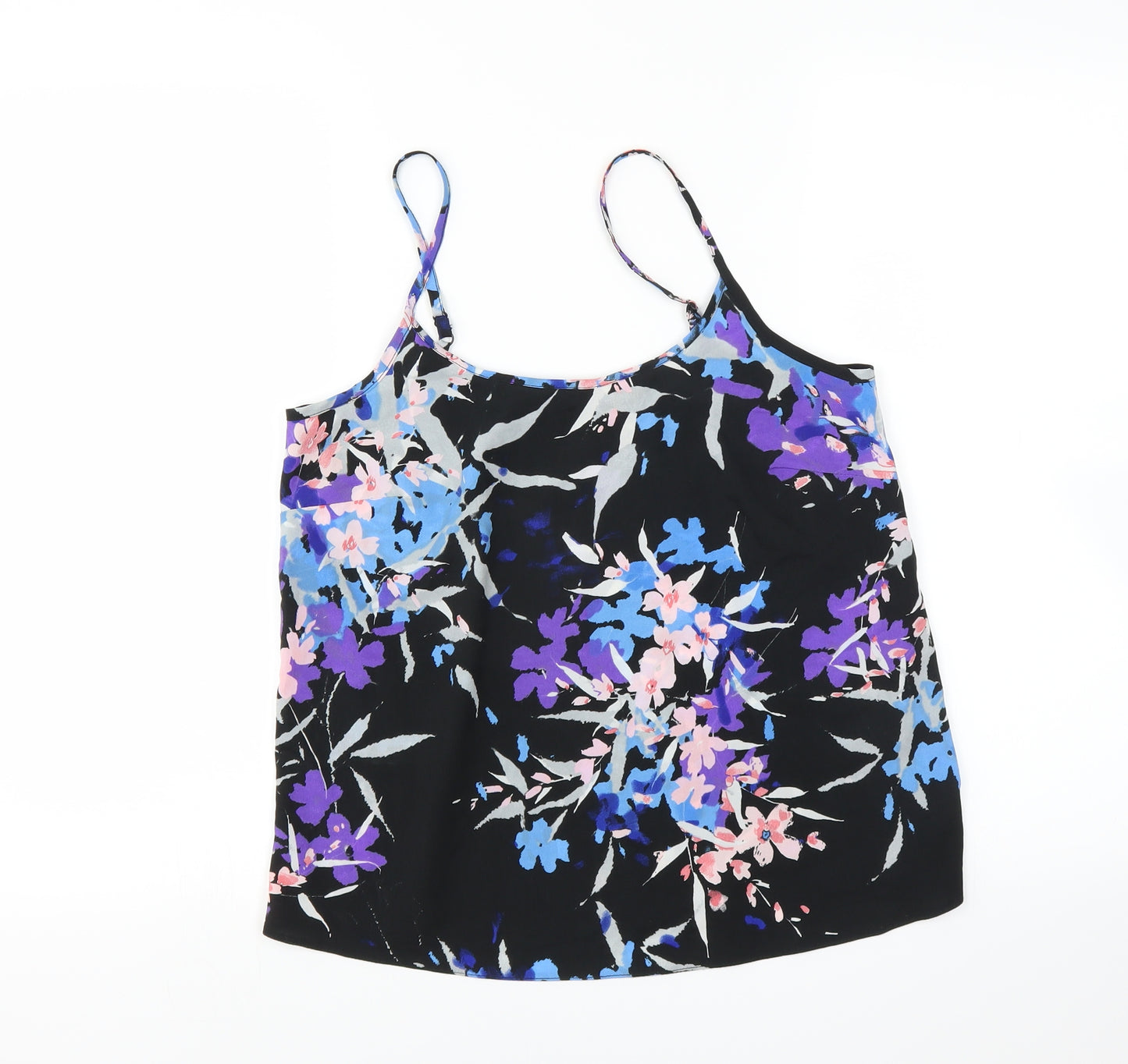 George Womens Black Floral  Camisole Blouse Size 8