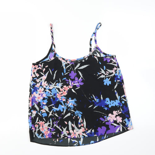 George Womens Black Floral  Camisole Blouse Size 8
