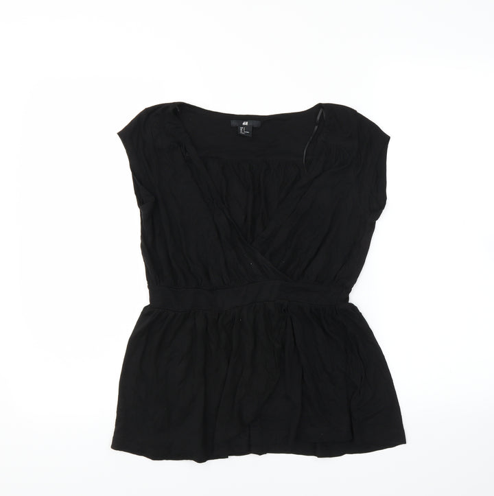 H&M Womens Black   Basic Blouse Size S