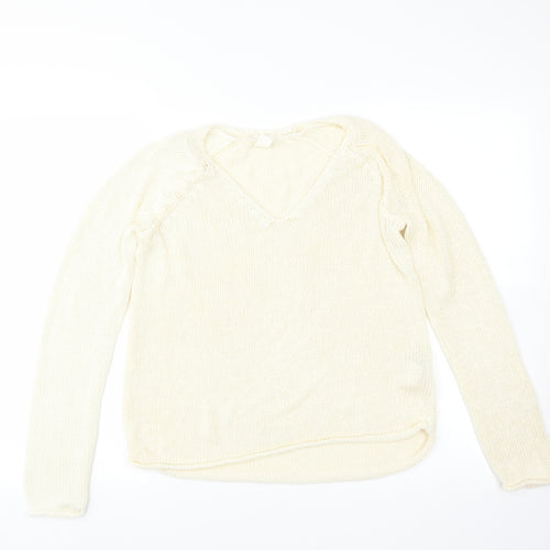 H&M Womens Ivory   Pullover Jumper Size S