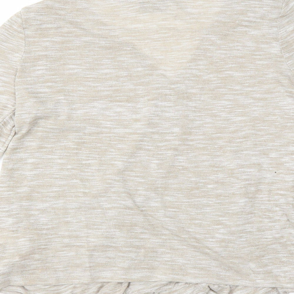 F&F Womens Beige   Pullover Jumper Size 10  - wrap detail