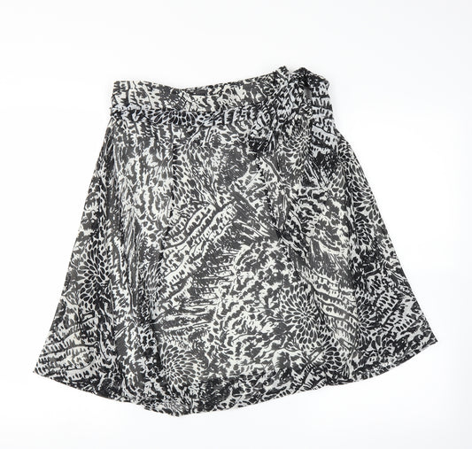 Front view of Matalan women’s black a-line skirt, size UK 10