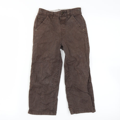 NEXT Boys Brown Striped  Chino Trousers Size 3-4 Years