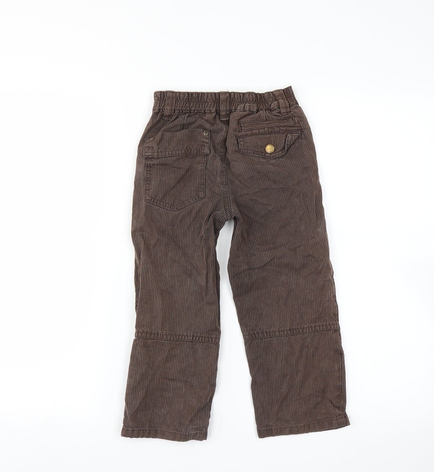 NEXT Boys Brown Striped  Chino Trousers Size 3-4 Years
