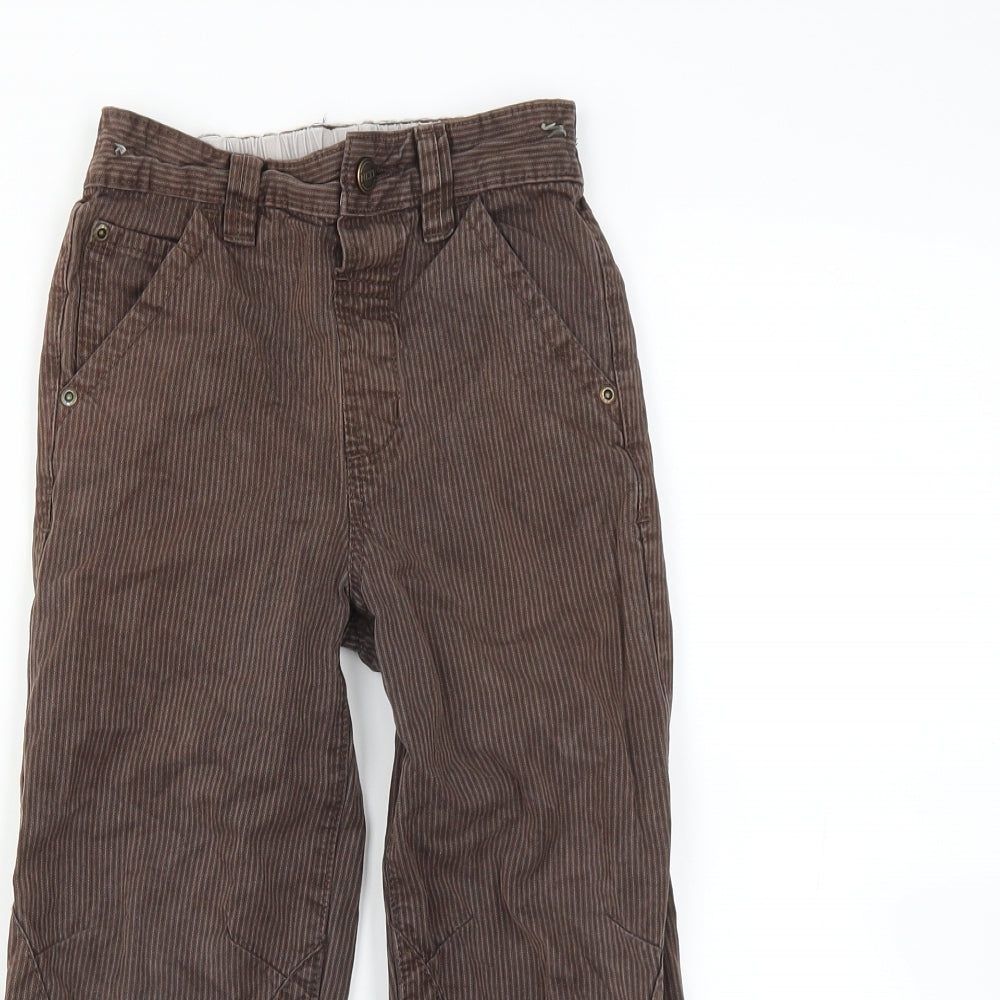 NEXT Boys Brown Striped  Chino Trousers Size 3-4 Years