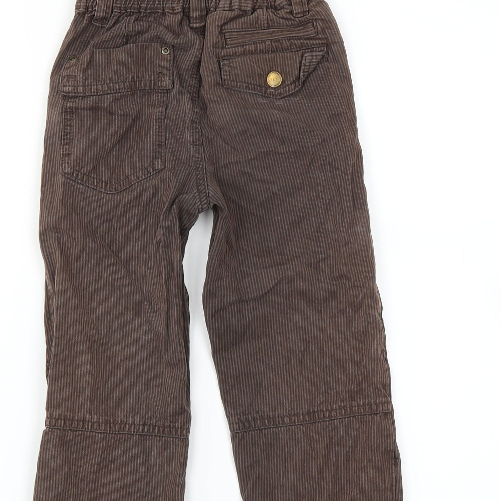 NEXT Boys Brown Striped  Chino Trousers Size 3-4 Years