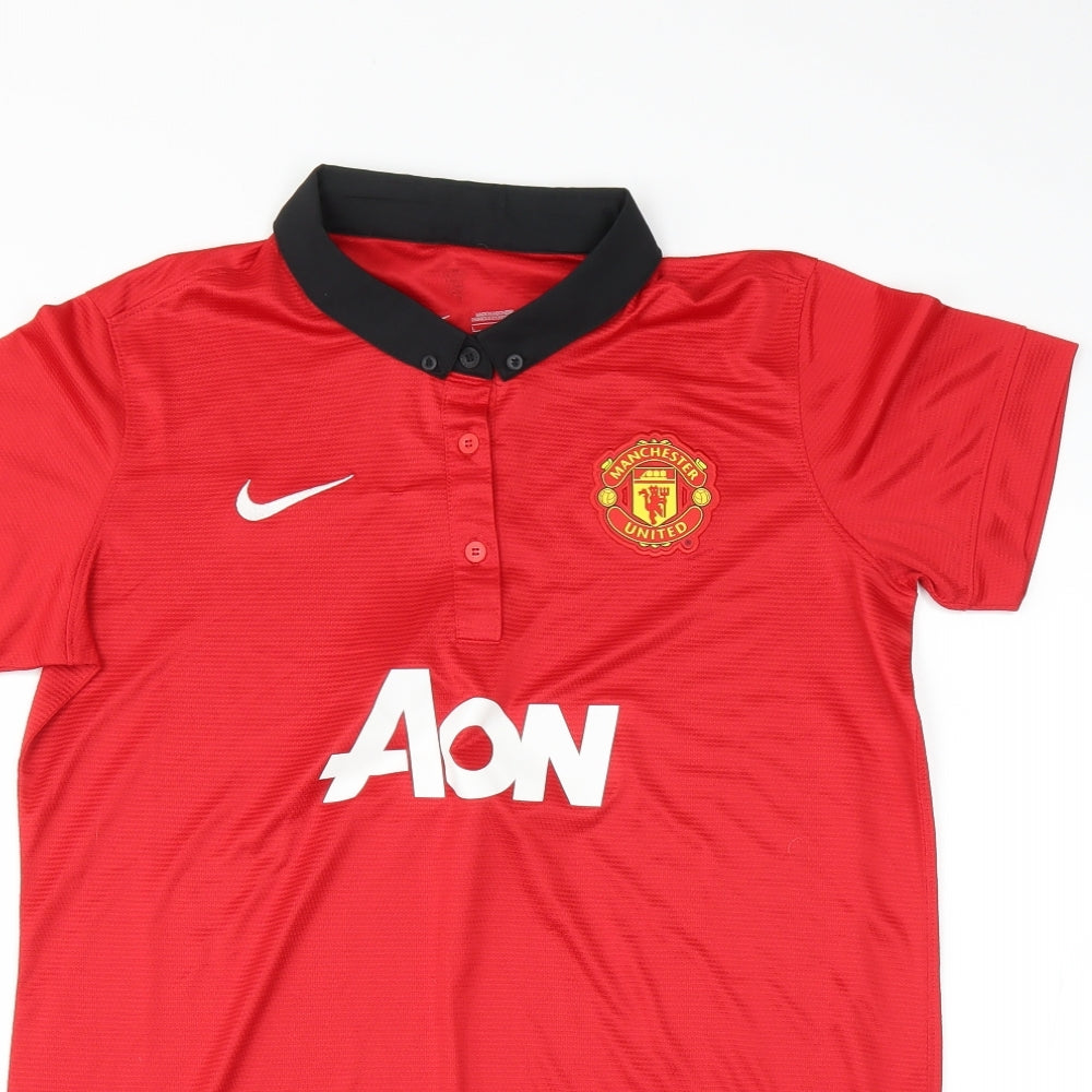 Nike Mens Red    Polo Size L  - Manchester United