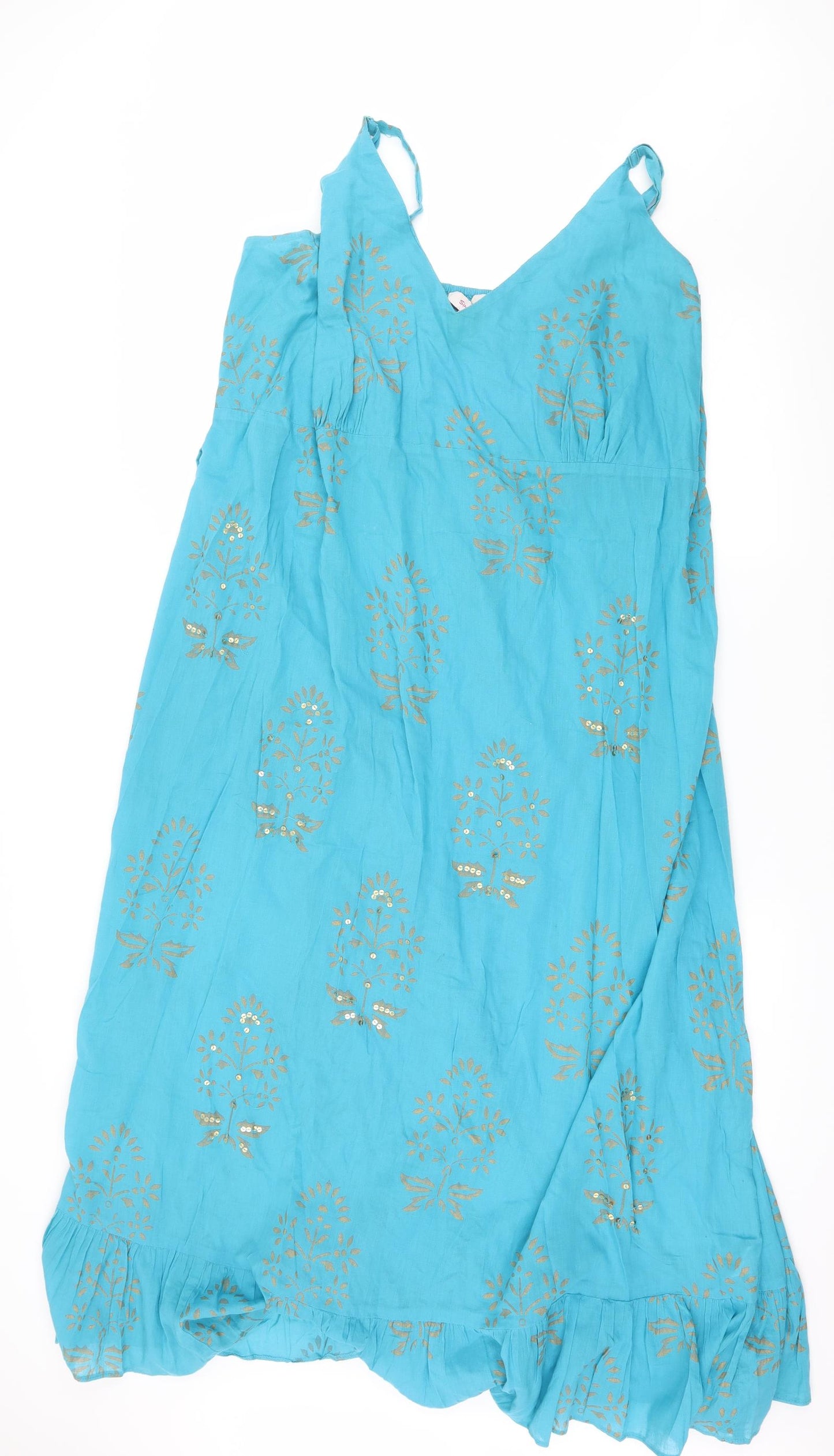 Simply Be Womens Blue Floral  Slip Dress  Size 20