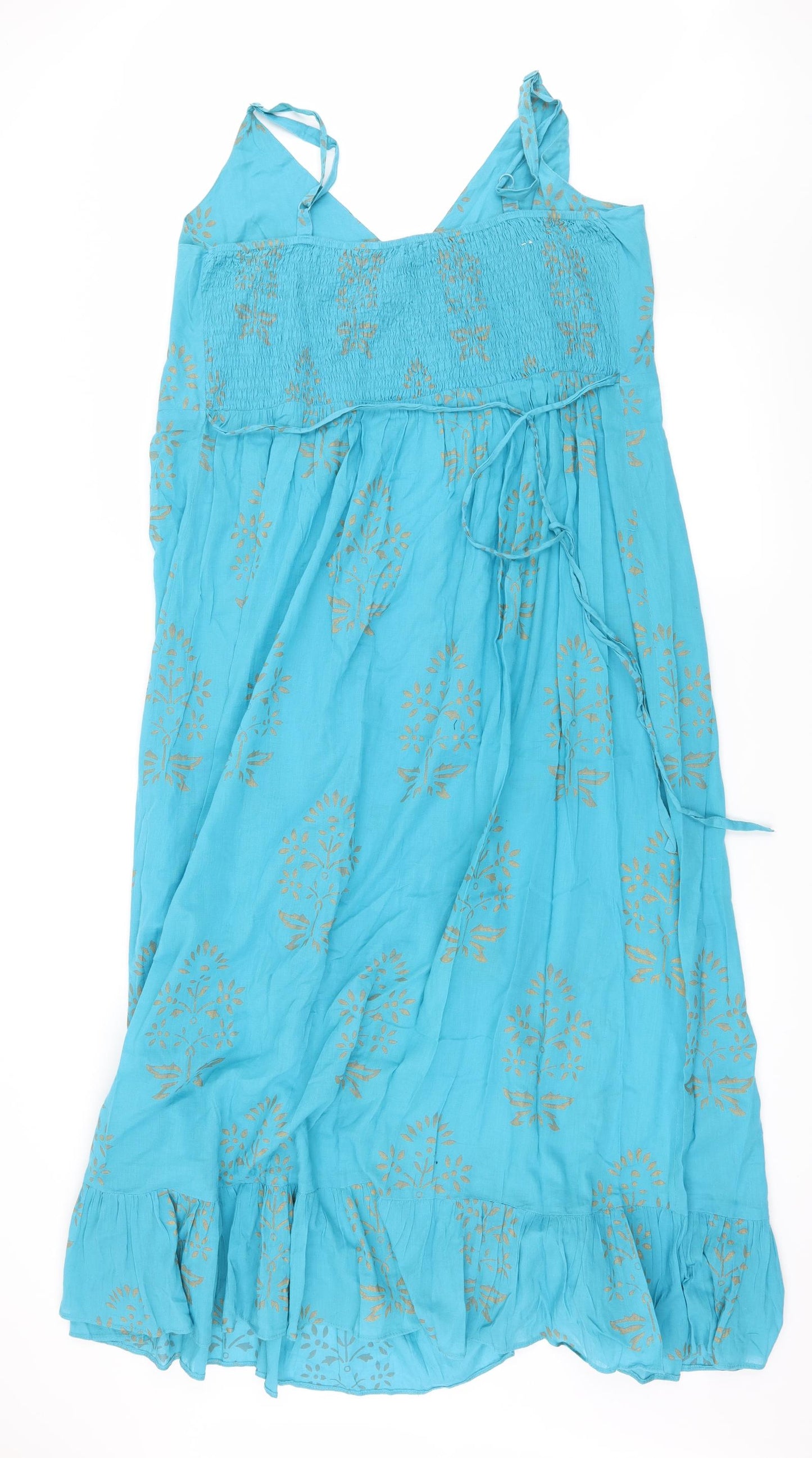 Simply Be Womens Blue Floral  Slip Dress  Size 20