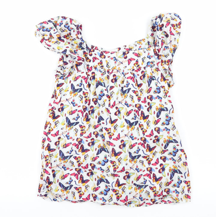 Gap Girls Multicoloured Geometric  Basic Blouse Size 8 Years  - Butterflies