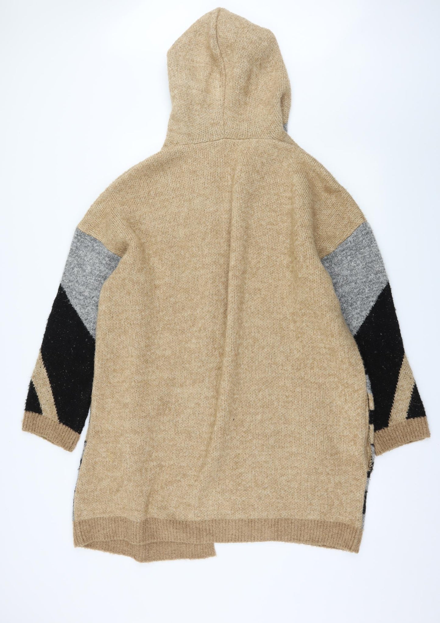 George Womens Brown Geometric Knit Cardigan Jumper Size XL