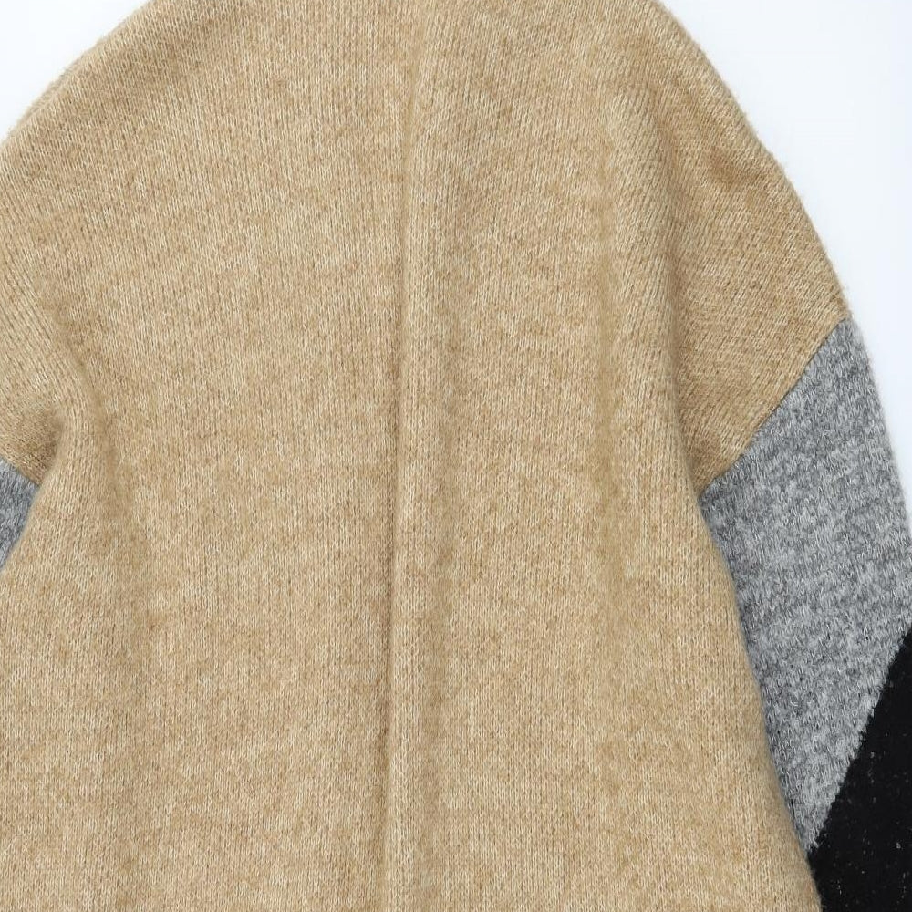 George Womens Brown Geometric Knit Cardigan Jumper Size XL