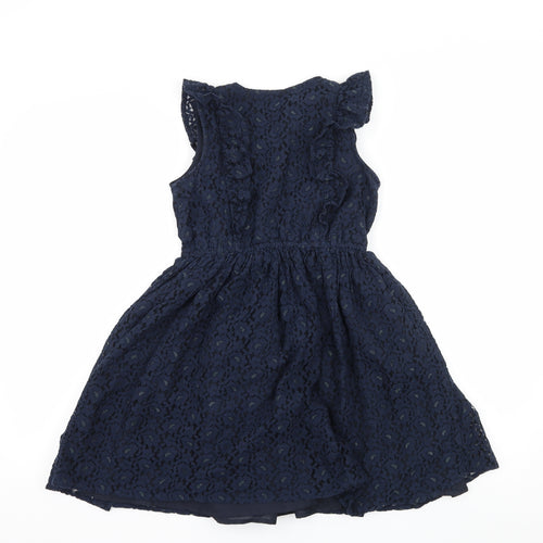 George Girls Blue  Lace Fit & Flare  Size 9-10 Years
