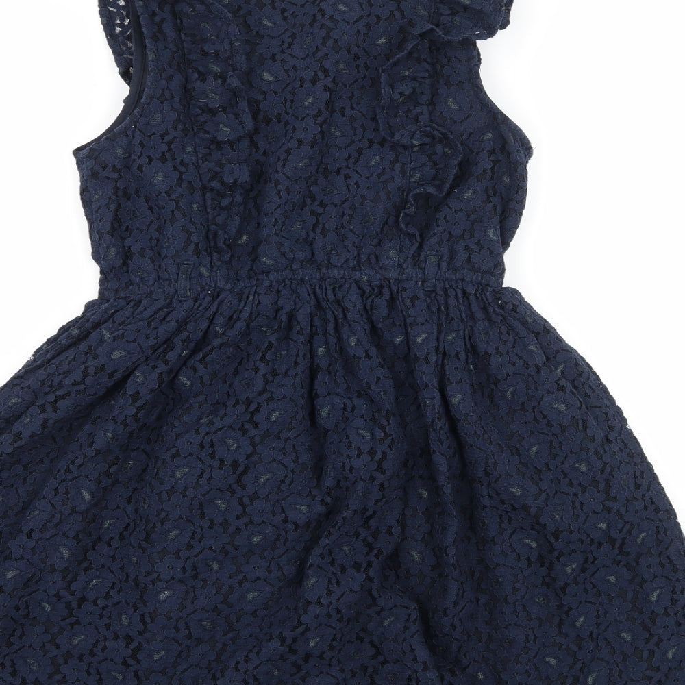 George Girls Blue  Lace Fit & Flare  Size 9-10 Years
