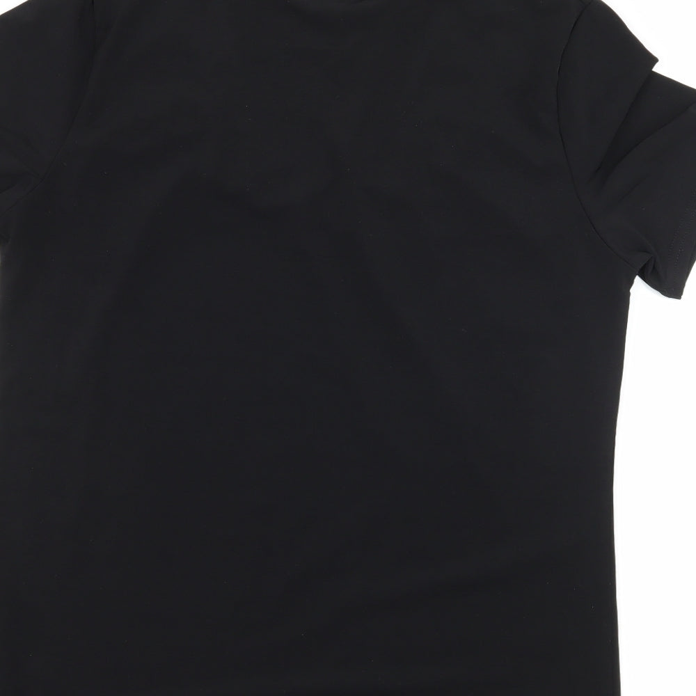 Michelle Hope Womens Black  Jersey Basic T-Shirt Size 10