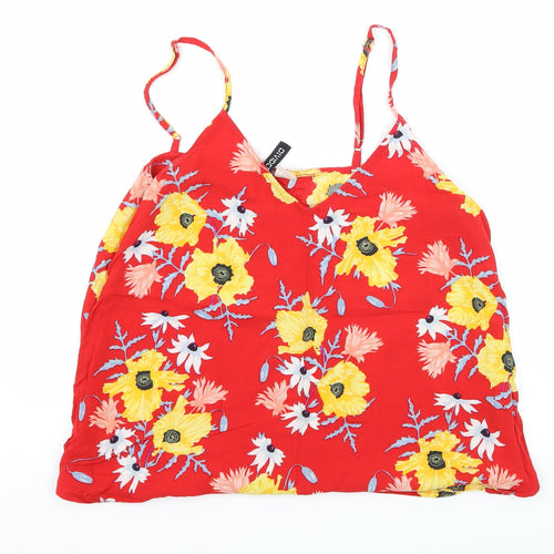 Divided by H&M Womens Red Floral  Camisole Tank Size 6