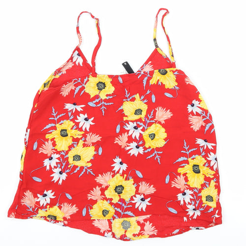 Divided by H&M Womens Red Floral  Camisole Tank Size 6