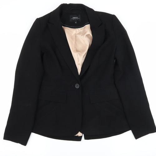 Papaya Womens Black Batik  Jacket Suit Jacket Size 8