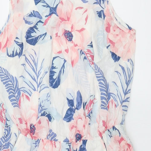 Yours Womens White Floral  Fit & Flare  Size 16