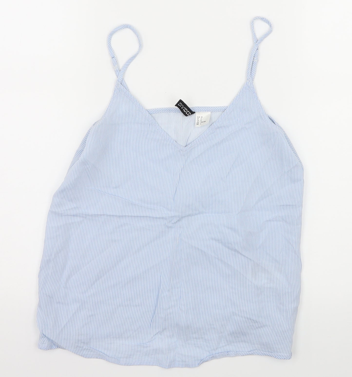 Divided by H&M Womens Blue Striped  Camisole Tank Size 6