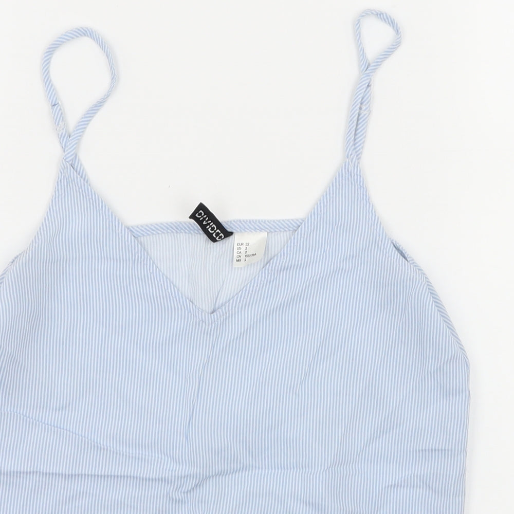 Divided by H&M Womens Blue Striped  Camisole Tank Size 6