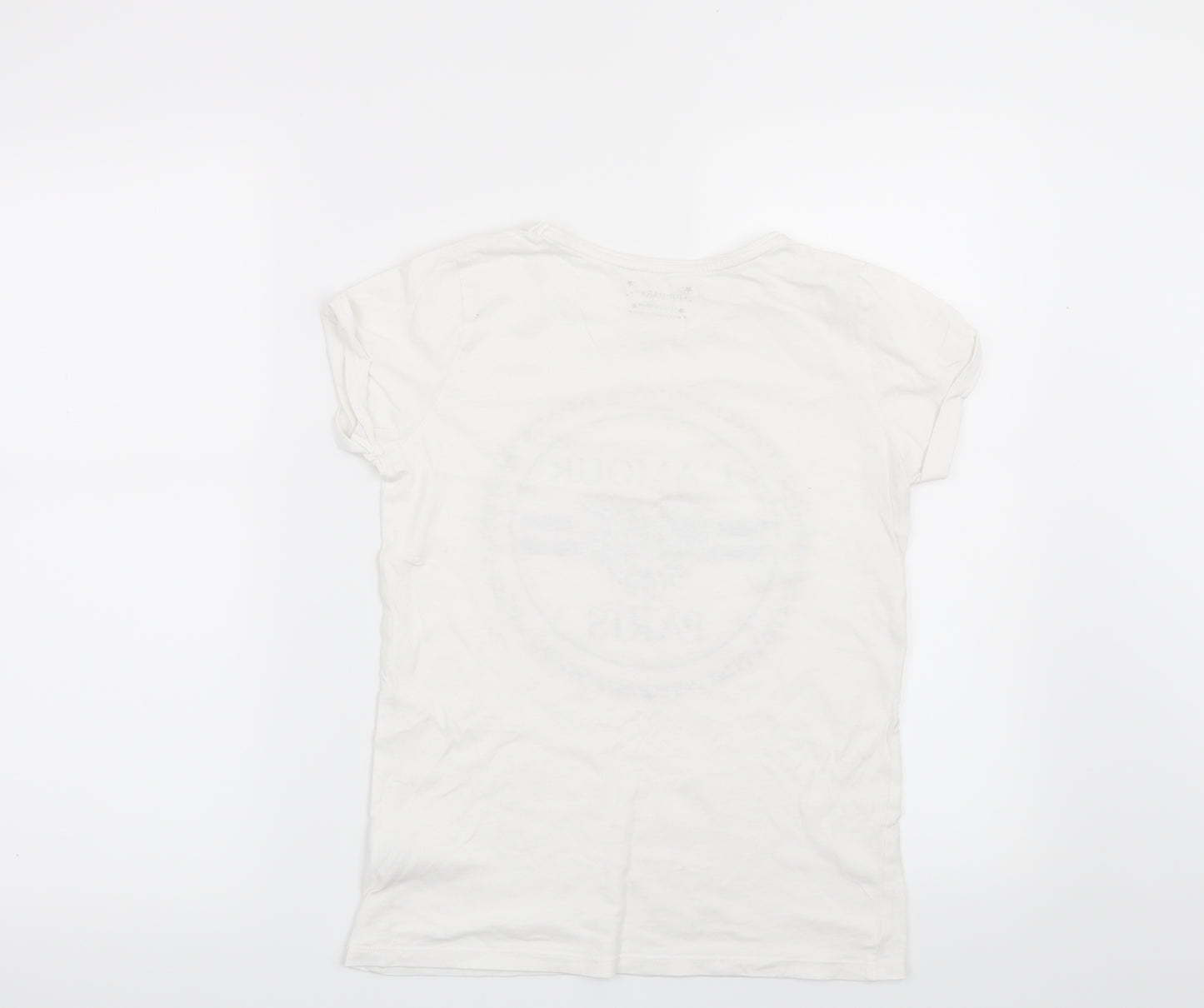 Primark Girls White   Basic T-Shirt Size 12-13 Years  - L'Amour Paris