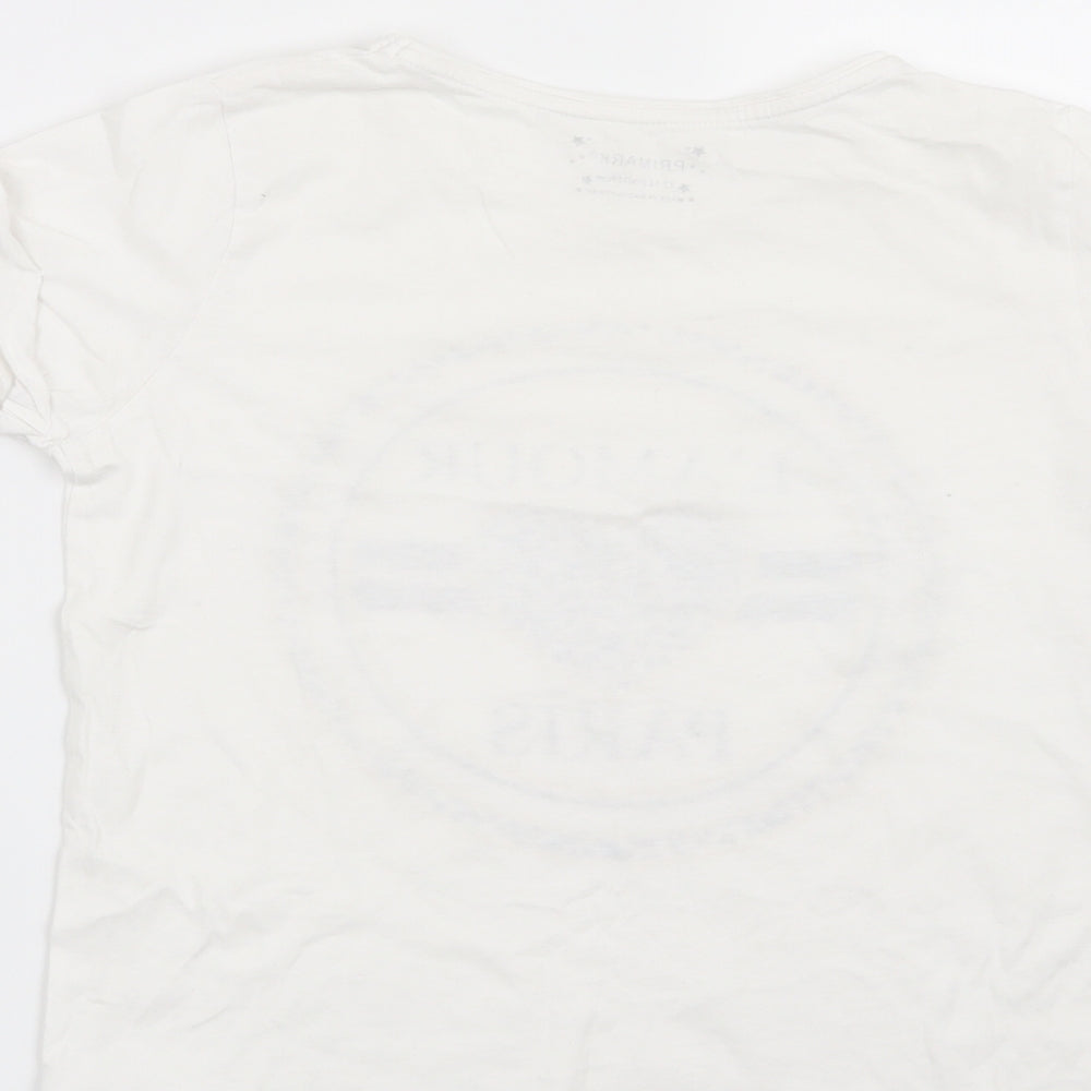 Primark Girls White   Basic T-Shirt Size 12-13 Years  - L'Amour Paris