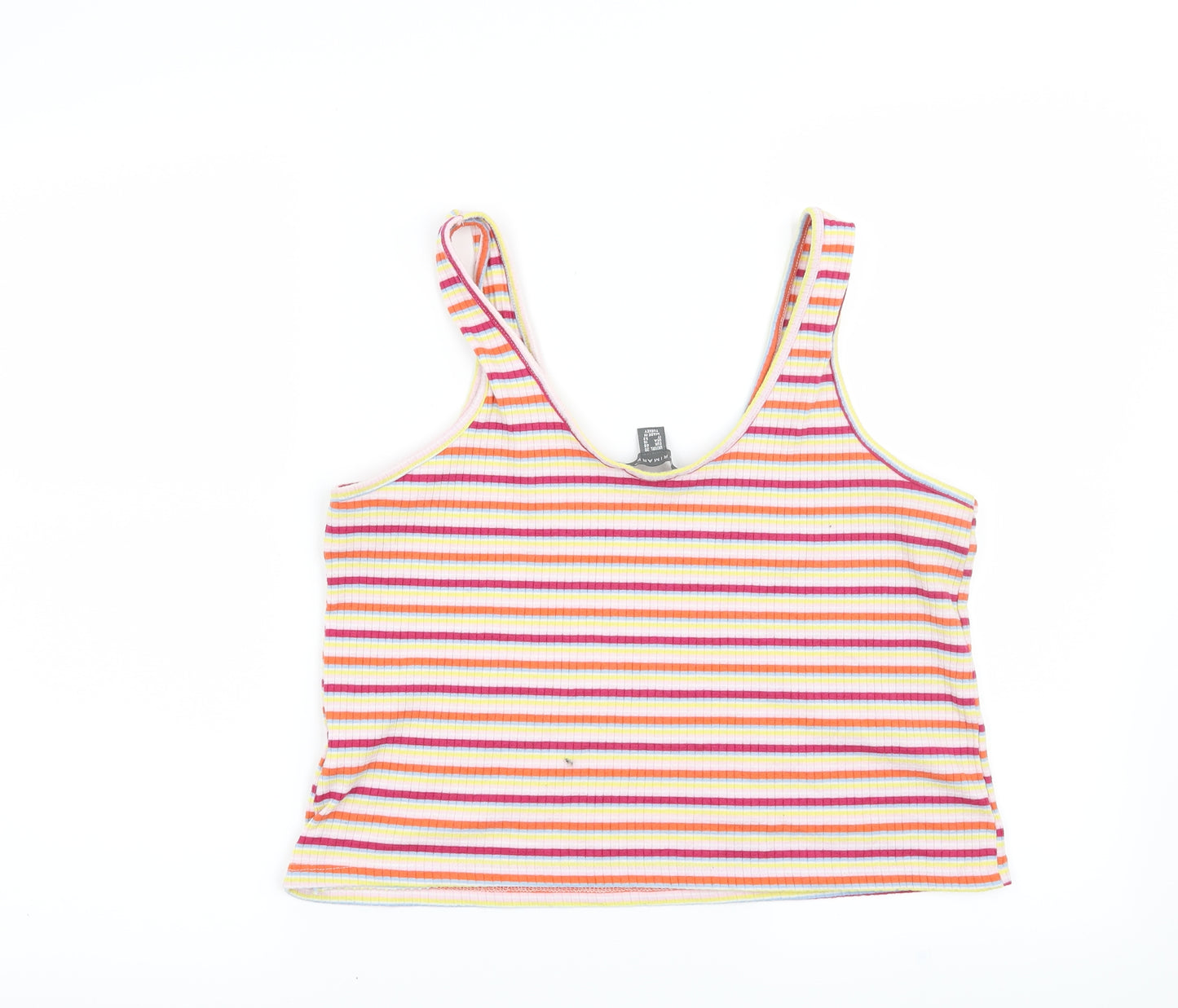 Primark Womens Pink Striped  Basic T-Shirt Size 20