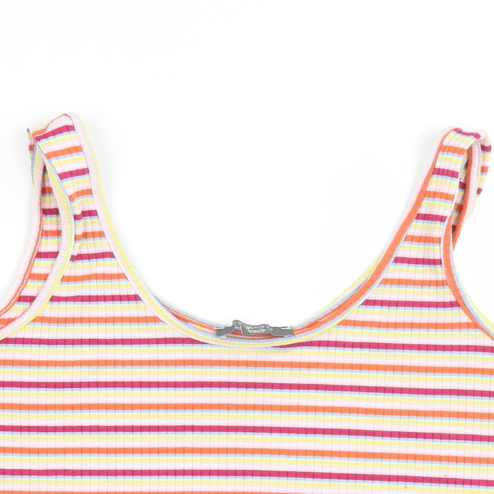 Primark Womens Pink Striped  Basic T-Shirt Size 20