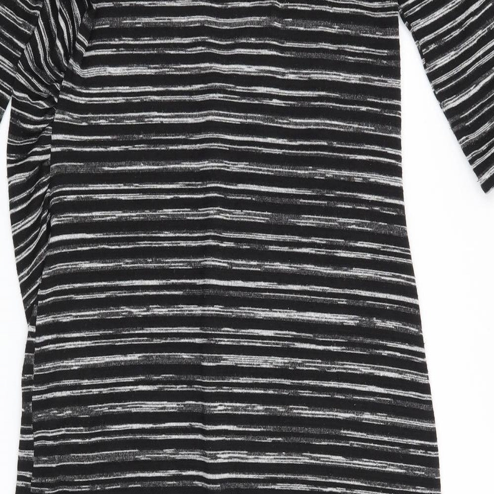 NEXT Womens Black Striped  Jumper Dress  Size 14