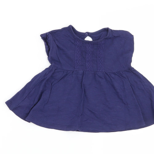 George Girls Blue   T-Shirt Dress  Size 3-6 Months