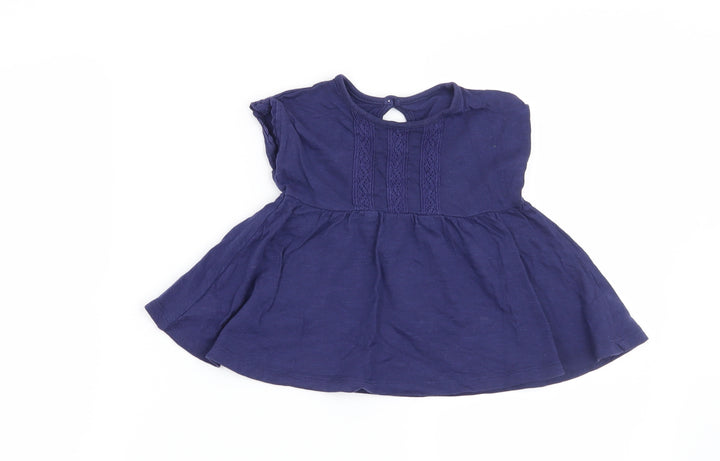 George Girls Blue T-Shirt Dress Size 3-6 Months
