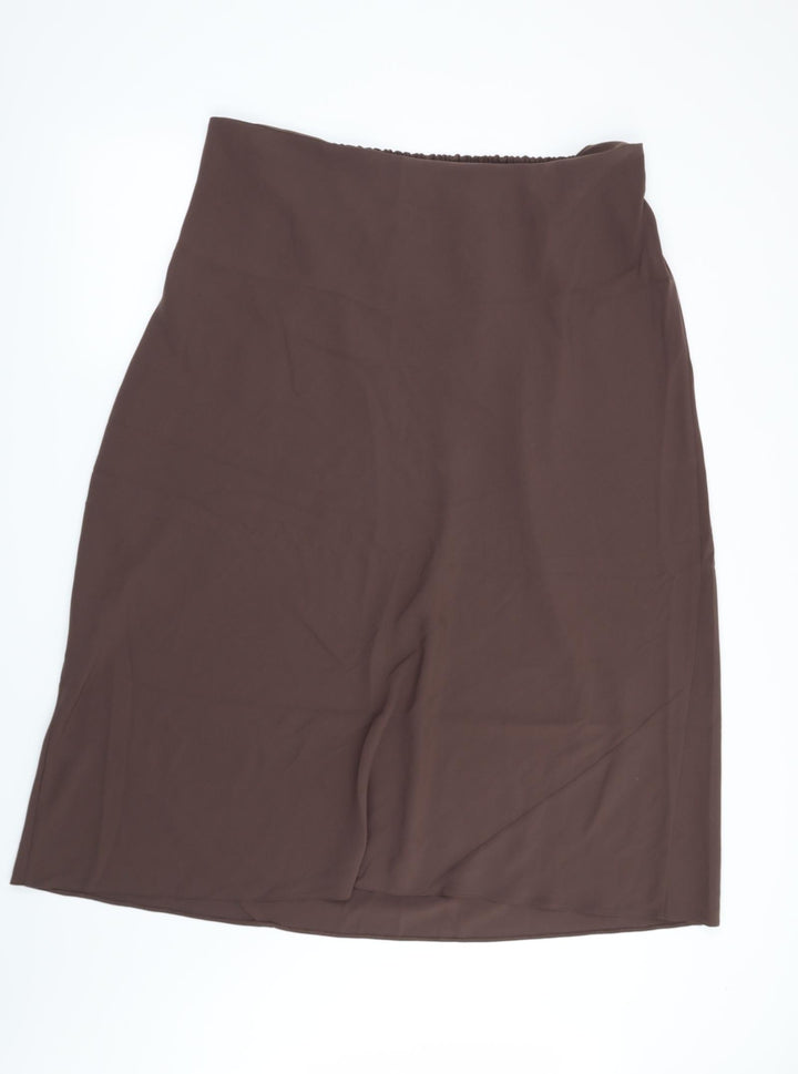 Preworn Womens Brown A-Line Skirt Size 38