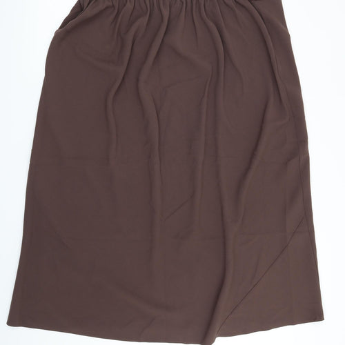 Preworn Womens Brown   A-Line Skirt Size 38