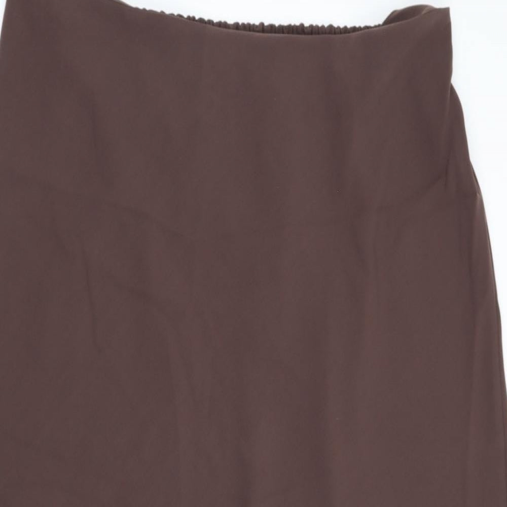 Preworn Womens Brown   A-Line Skirt Size 38