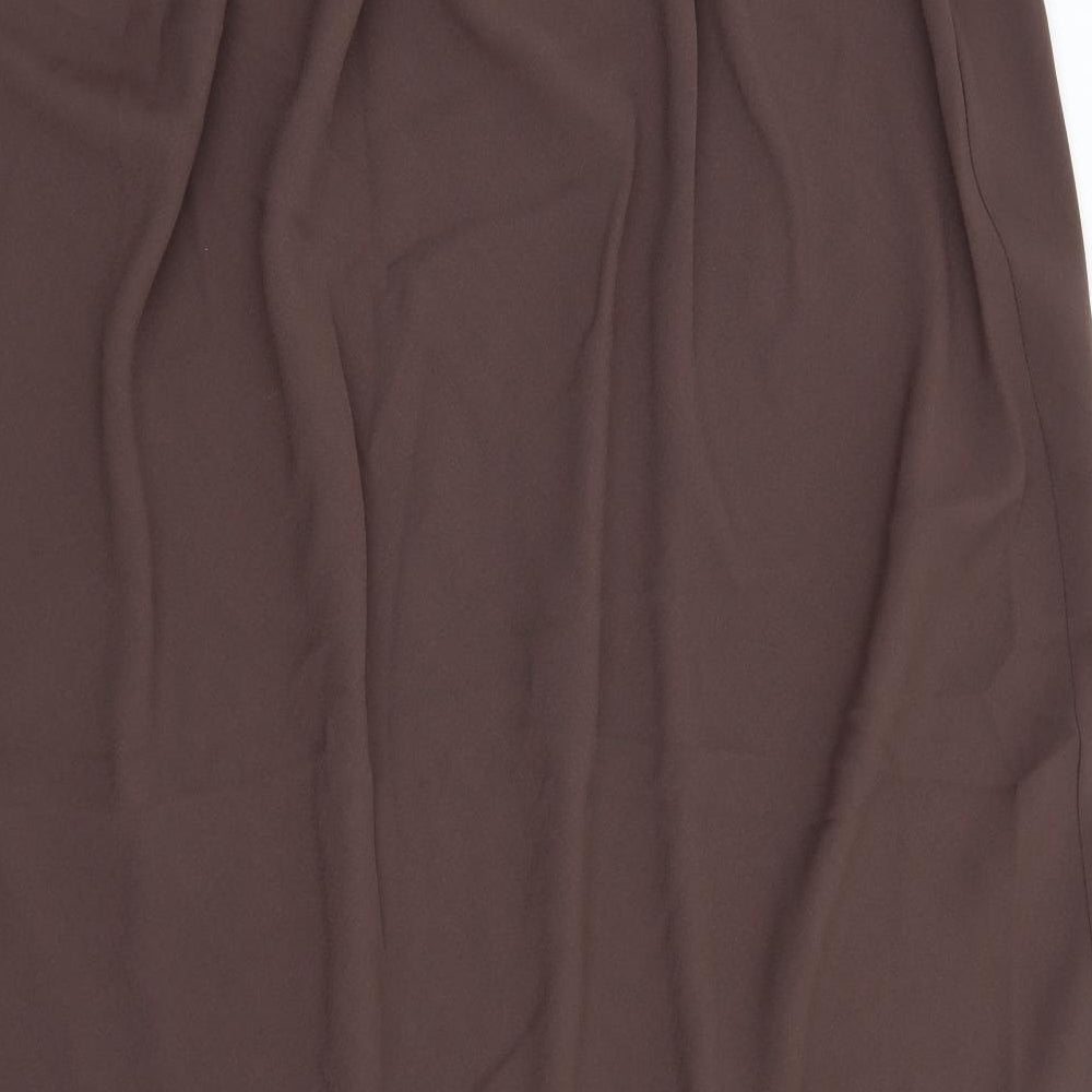 Preworn Womens Brown   A-Line Skirt Size 38