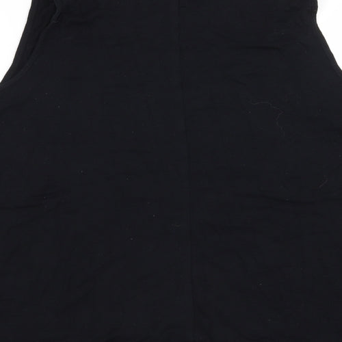 George Womens Black Floral  Basic T-Shirt Size 12