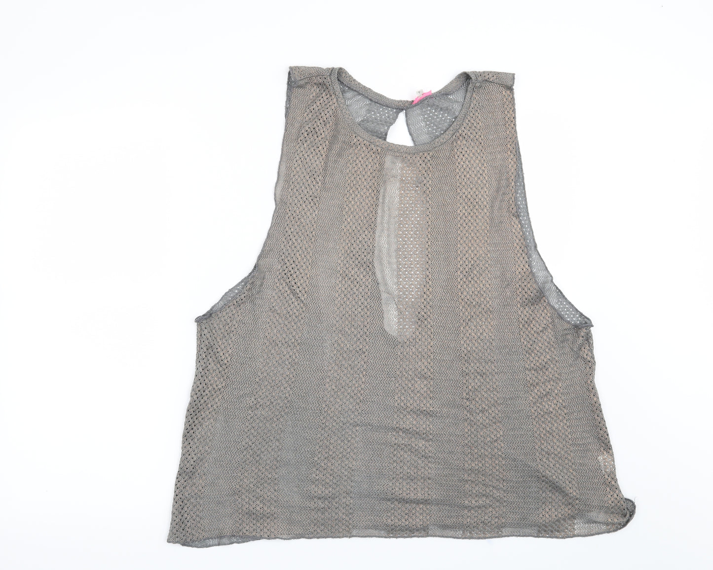 River Island Womens Grey Striped  Vest Jumper Size M