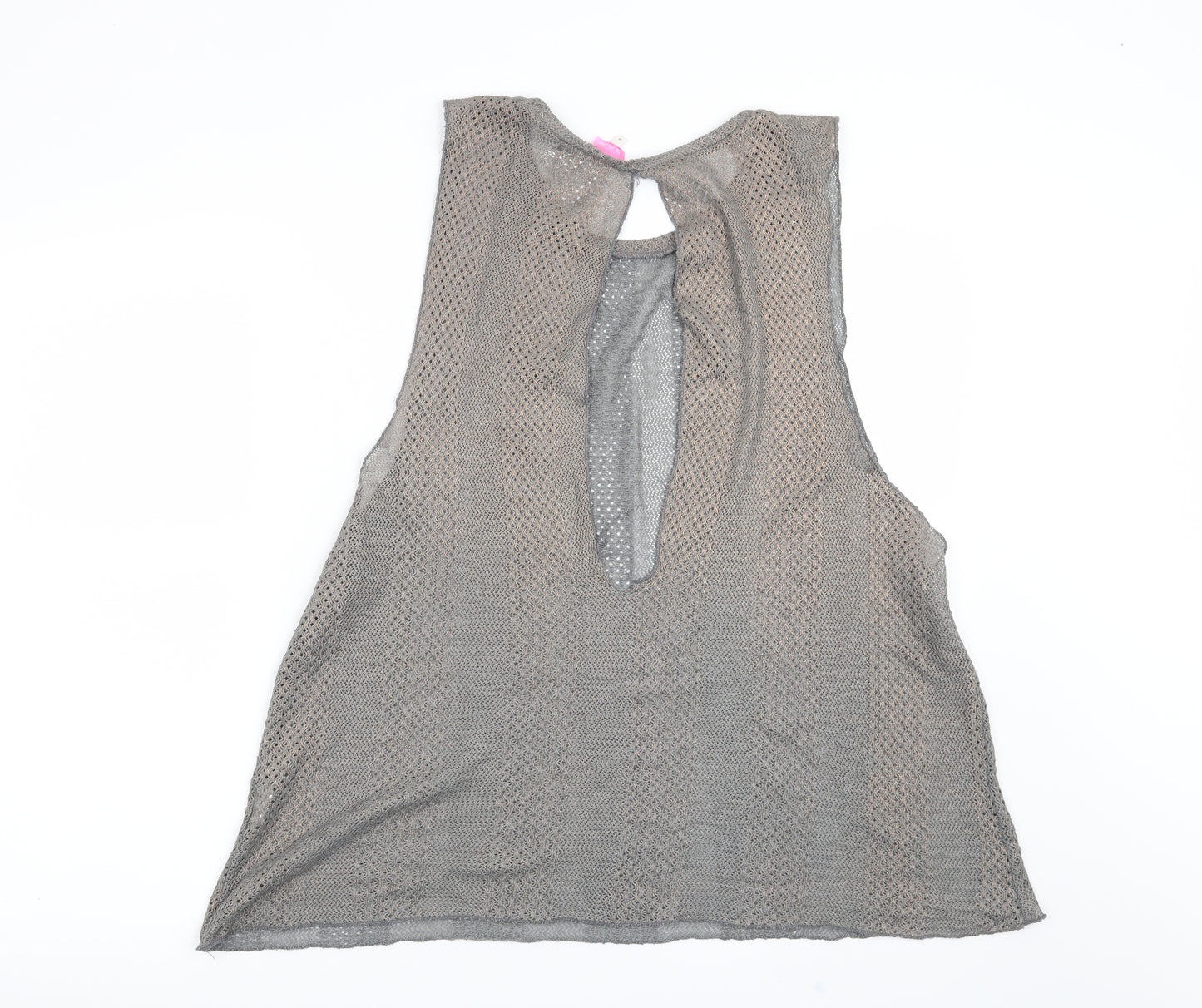 River Island Womens Grey Striped  Vest Jumper Size M