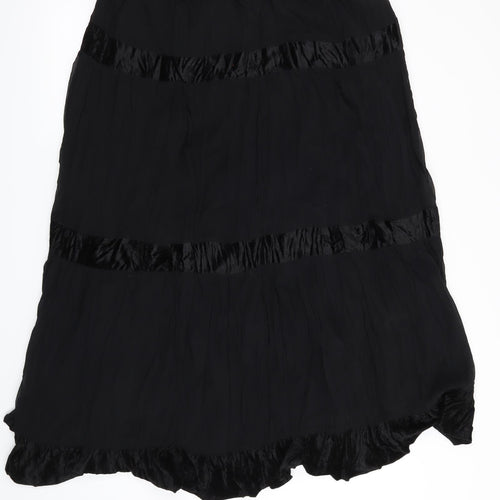 George Womens Black Striped  A-Line Skirt Size 40 in
