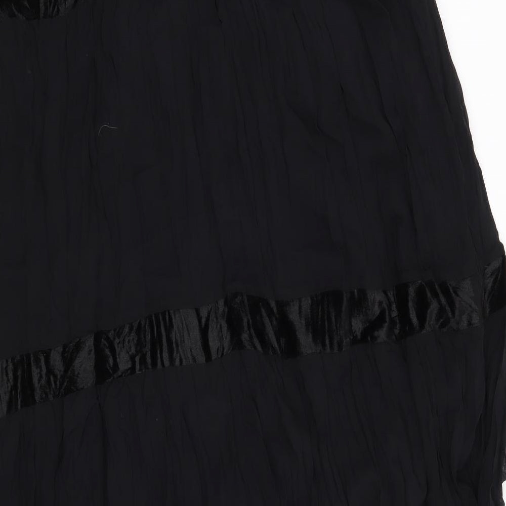 George Womens Black Striped  A-Line Skirt Size 40 in