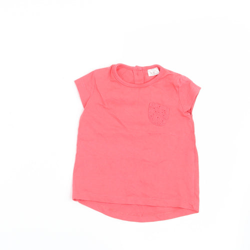 F&F Girls Red   Basic T-Shirt Size 3-6 Months