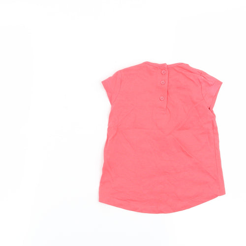 F&F Girls Red   Basic T-Shirt Size 3-6 Months