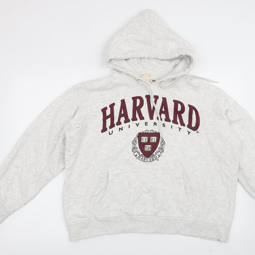 H&M Mens Grey   Pullover Hoodie Size L  - Harvard University