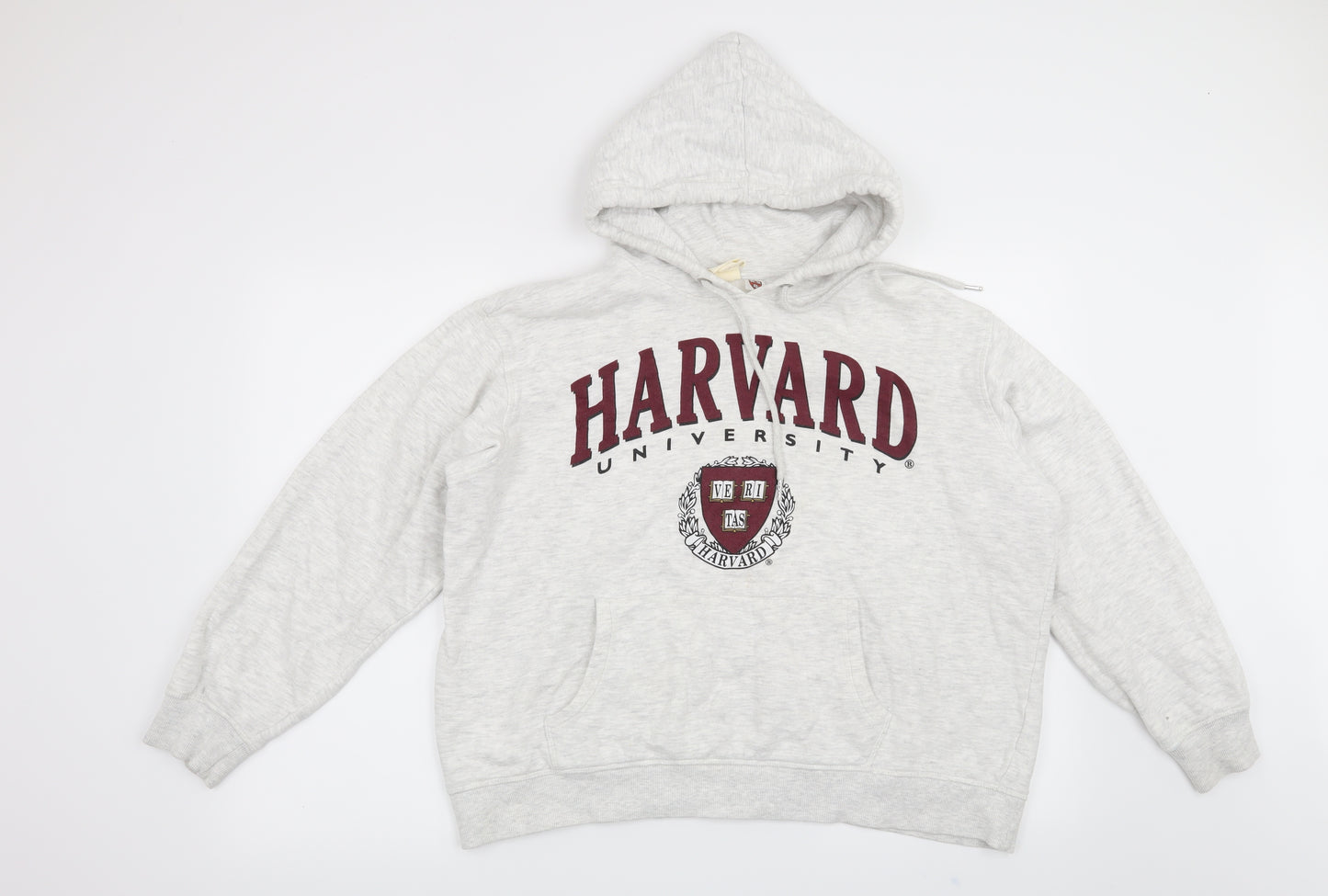 H&M Mens Grey   Pullover Hoodie Size L  - Harvard University