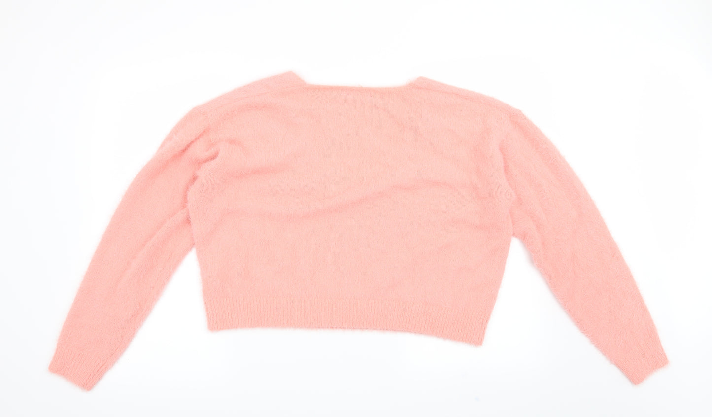 Boohoo Womens Pink   Pullover Jumper Size L