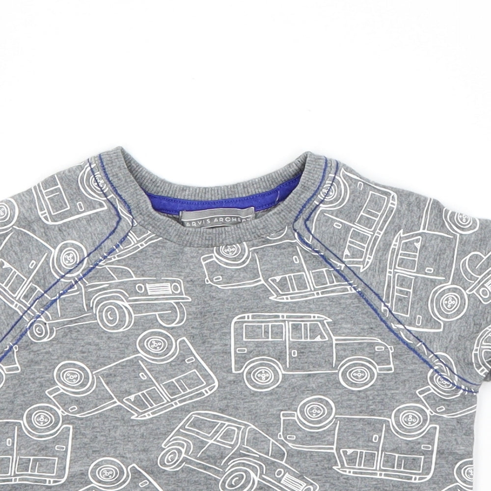Jarvis Archer Boys Grey   Basic T-Shirt Size 12-18 Months