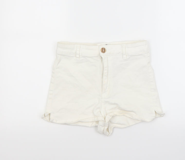 Divided Womens White Cut-Off Shorts Size 8